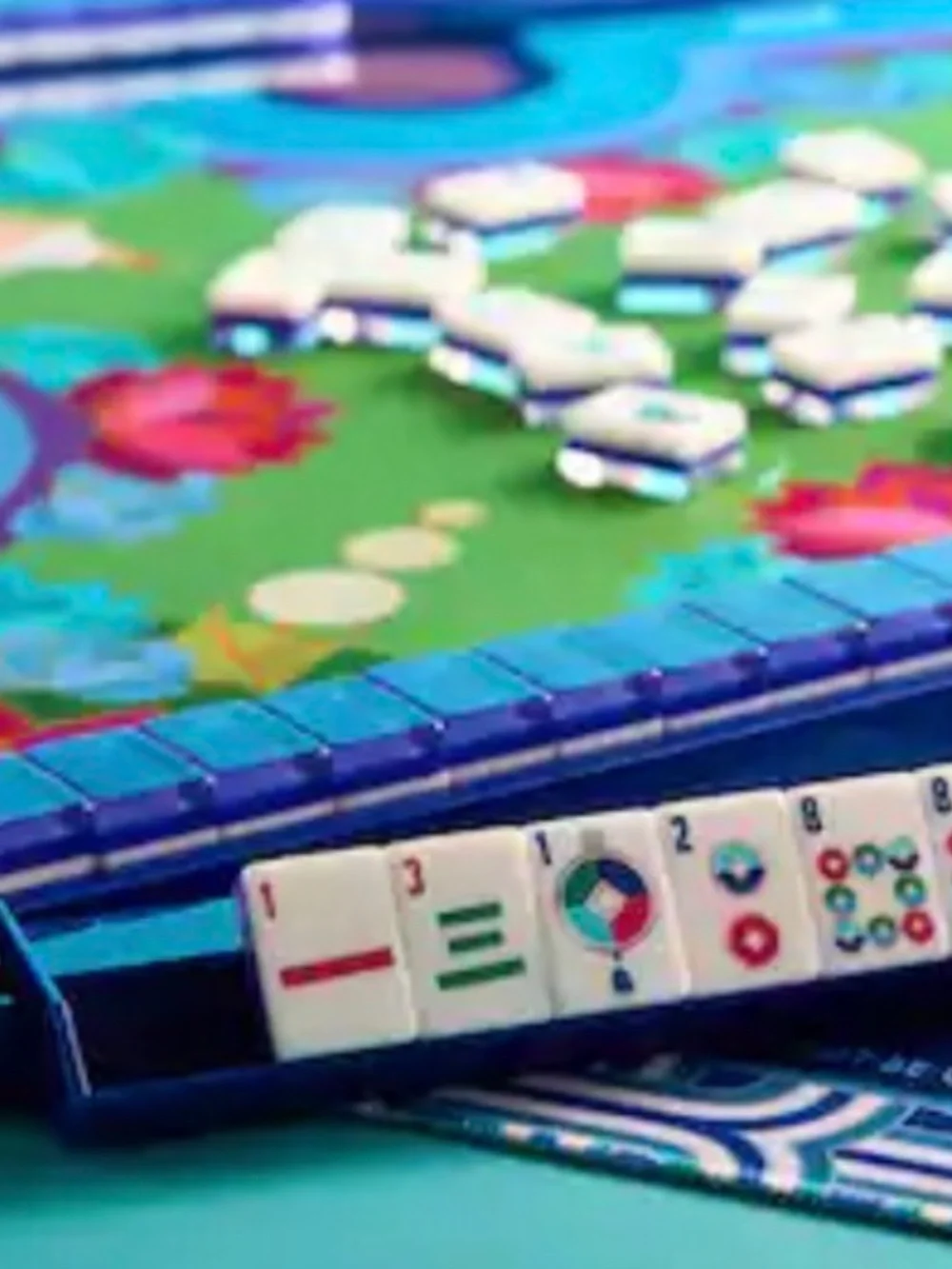 Lotus Mahjong set Jonathan Adler with mat and tile bag